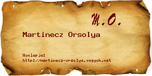 Martinecz Orsolya névjegykártya