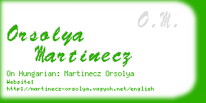 orsolya martinecz business card
